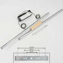 Suspension Meiral LED Noir, 2 lumières