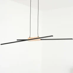 Suspension Meiral LED Noir, 2 lumières