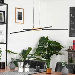 Suspension Meiral LED Noir, 2 lumières