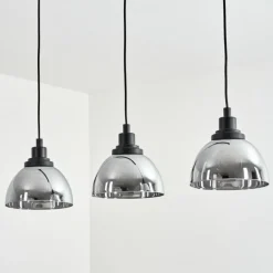 Suspension Morzine Noir, 3 lumières