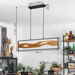 Suspension Nevogilde LED Noir, 1 lumière