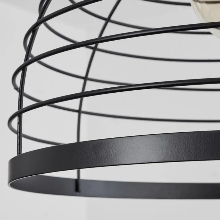 Suspension Omba Écru, Noir, 1 lumière