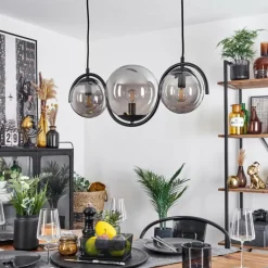 Suspension Orieux Fumé, 3 lumières