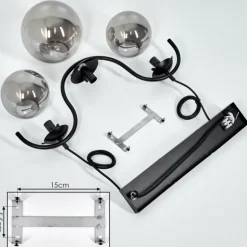 Suspension Orieux Fumé, 3 lumières