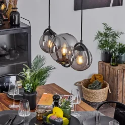 Suspension Orieux Fumé, 3 lumières