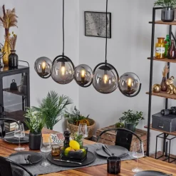 Suspension Orieux Fumé, 5 lumières