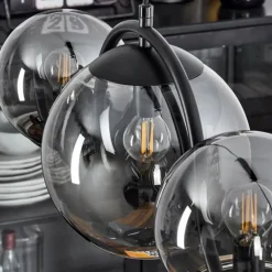 Suspension Orieux Fumé, 5 lumières