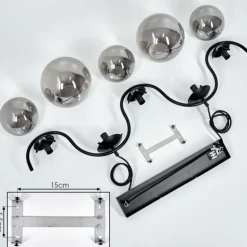 Suspension Orieux Fumé, 5 lumières