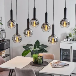 Suspension Pascal Noir, 7 lumières