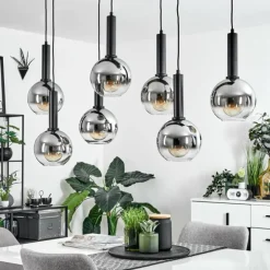 Suspension Pascal Noir, 7 lumières