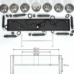Suspension Pascal Noir, 7 lumières