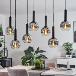 Suspension Pascal Noir, 7 lumières