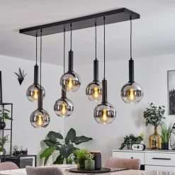 Suspension Pascal Noir, 7 lumières