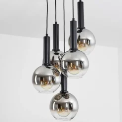 Suspension Pascal Noir, 5 lumières