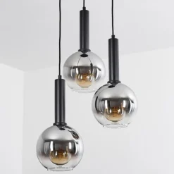 Suspension Pascal Noir, 3 lumières