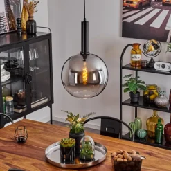 Suspension Pascal Noir, 1 lumière