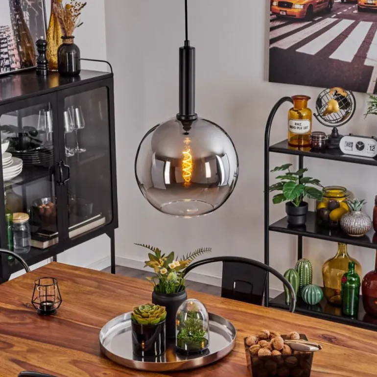 Suspension Pascal Noir, 1 lumière