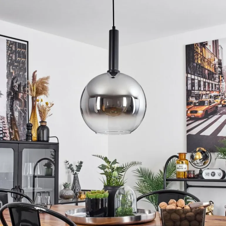 Suspension Pascal Noir, 1 lumière