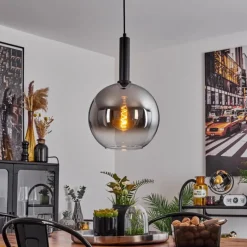 Suspension Pascal Noir, 1 lumière