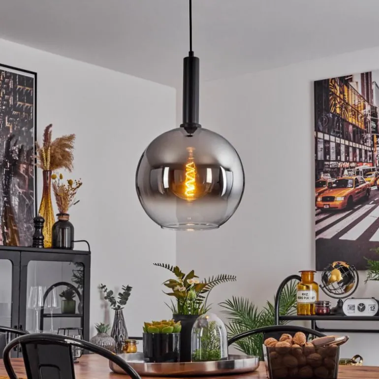 Suspension Pascal Noir, 1 lumière