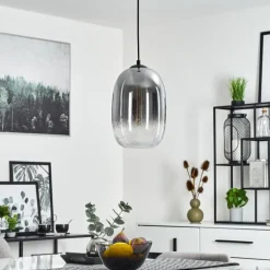 Suspension Putre Noir, 1 lumière