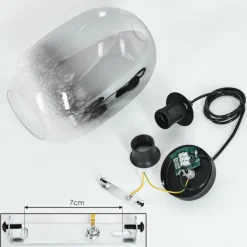 Suspension Putre Noir, 1 lumière