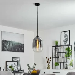 Suspension Putre Noir, 1 lumière