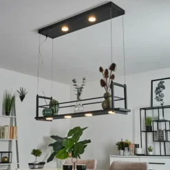 Suspension Quirihue LED Noir, Blanc, 6 lumières