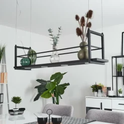 Suspension Quirihue LED Noir, Blanc, 6 lumières