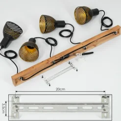 Suspension Racolo Écru, 4 lumières