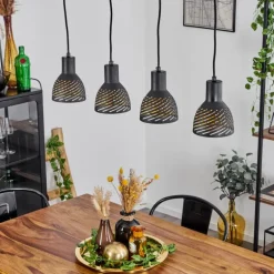 Suspension Racolo Écru, 4 lumières