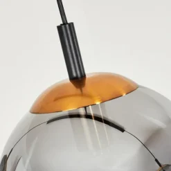 Suspension Recoutas Noir, 3 lumières