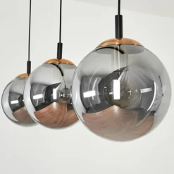 Suspension Recoutas Noir, 3 lumières