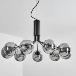 Suspension Remaisnil Noir, 9 lumières