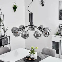 Suspension Remaisnil Noir, 9 lumières