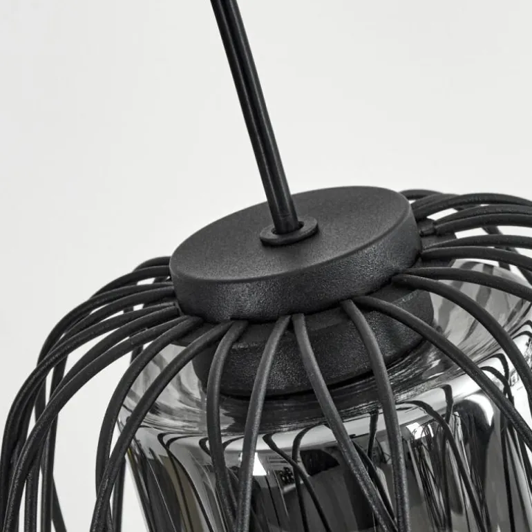 Suspension Saitoco Noir, 3 lumières