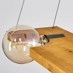 Suspension Santorum Argent Oxydé, Écru, 4 lumières