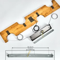 Suspension Santorum Argent Oxydé, Écru, 4 lumières