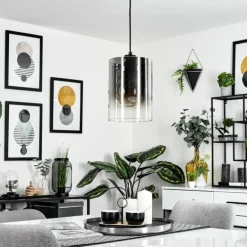 Suspension Sarniguet Noir, 1 lumière