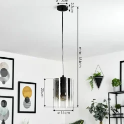 Suspension Sarniguet Noir, 1 lumière