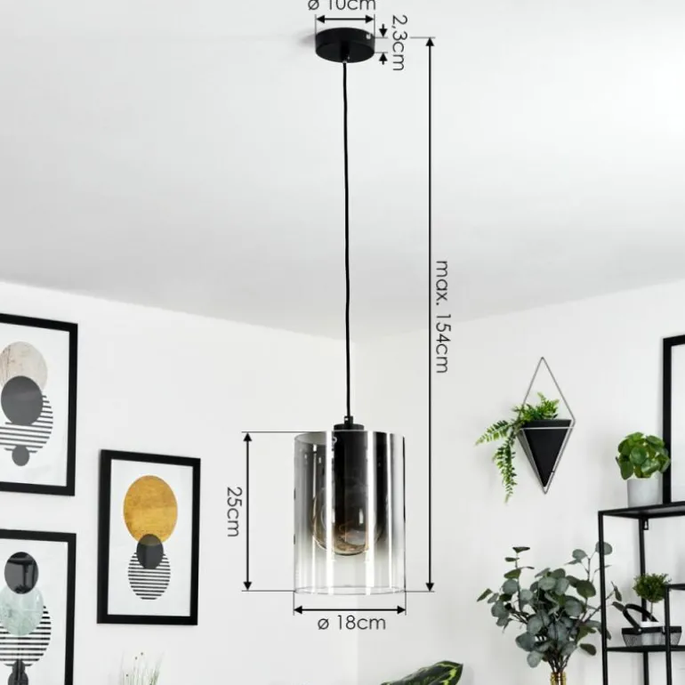 Suspension Sarniguet Noir, 1 lumière