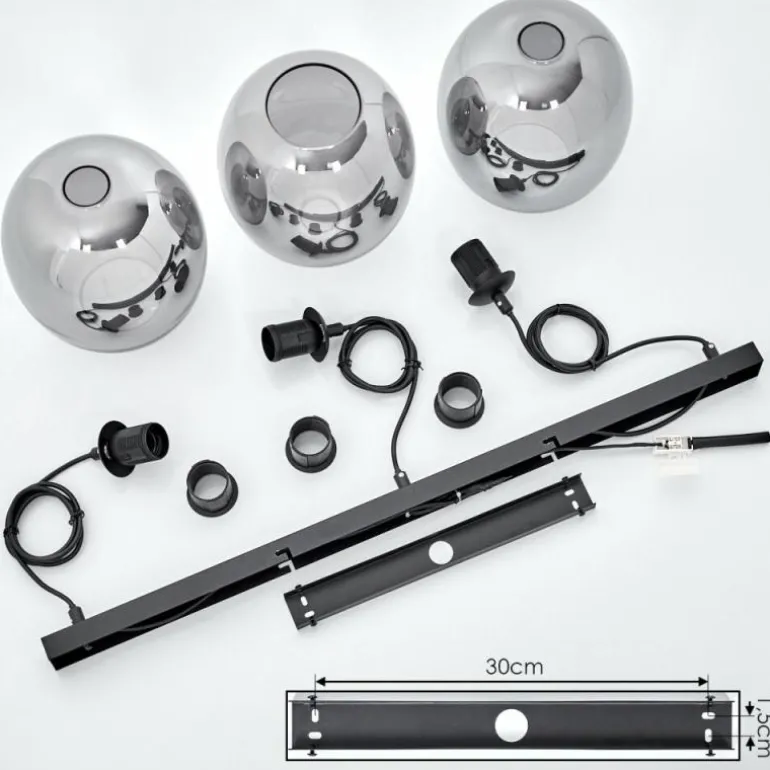 Suspension Sarniguet Noir, 1 lumière