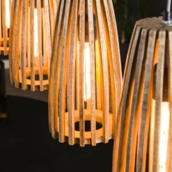 Suspension Solca Noir, 4 lumières