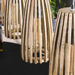 Suspension Solca Noir, 4 lumières