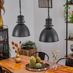 Suspension Tallaa Noir, 2 lumières