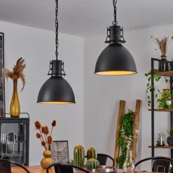 Suspension Tallaa Noir, 2 lumières