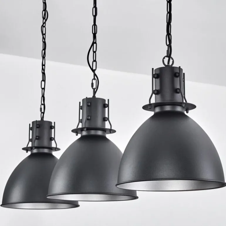 Suspension Tallaa Noir, 3 lumières
