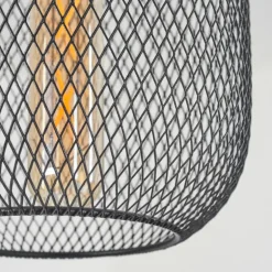 Suspension Tambo Noir, 3 lumières