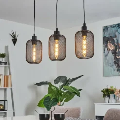 Suspension Tambo Noir, 3 lumières