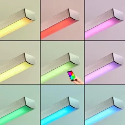 Suspension Tamizat LED Nickel mat, 2 lumières, Changeur de couleurs